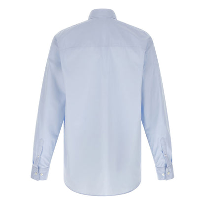 Dries Van Noten Blue Cotton Blouse