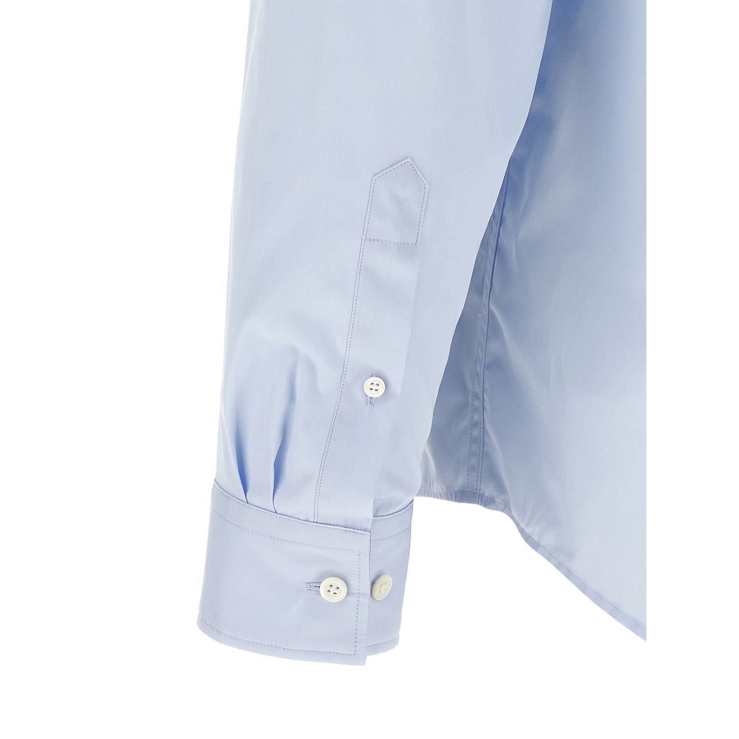 Dries Van Noten Blue Cotton Blouse