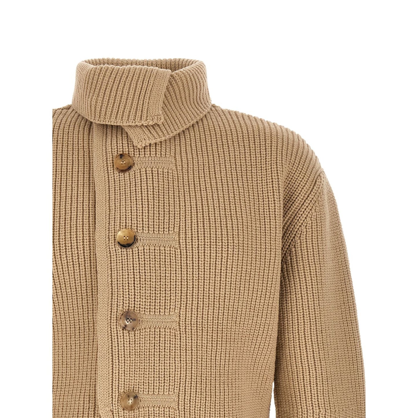 Dries Van Noten Beige Wool Cardigan