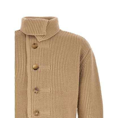 Dries Van Noten Beige Wool Cardigan