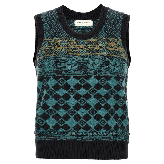 Dries Van Noten Multicolor Wool Cardigan