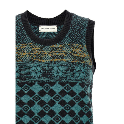 Dries Van Noten Multicolor Wool Cardigan