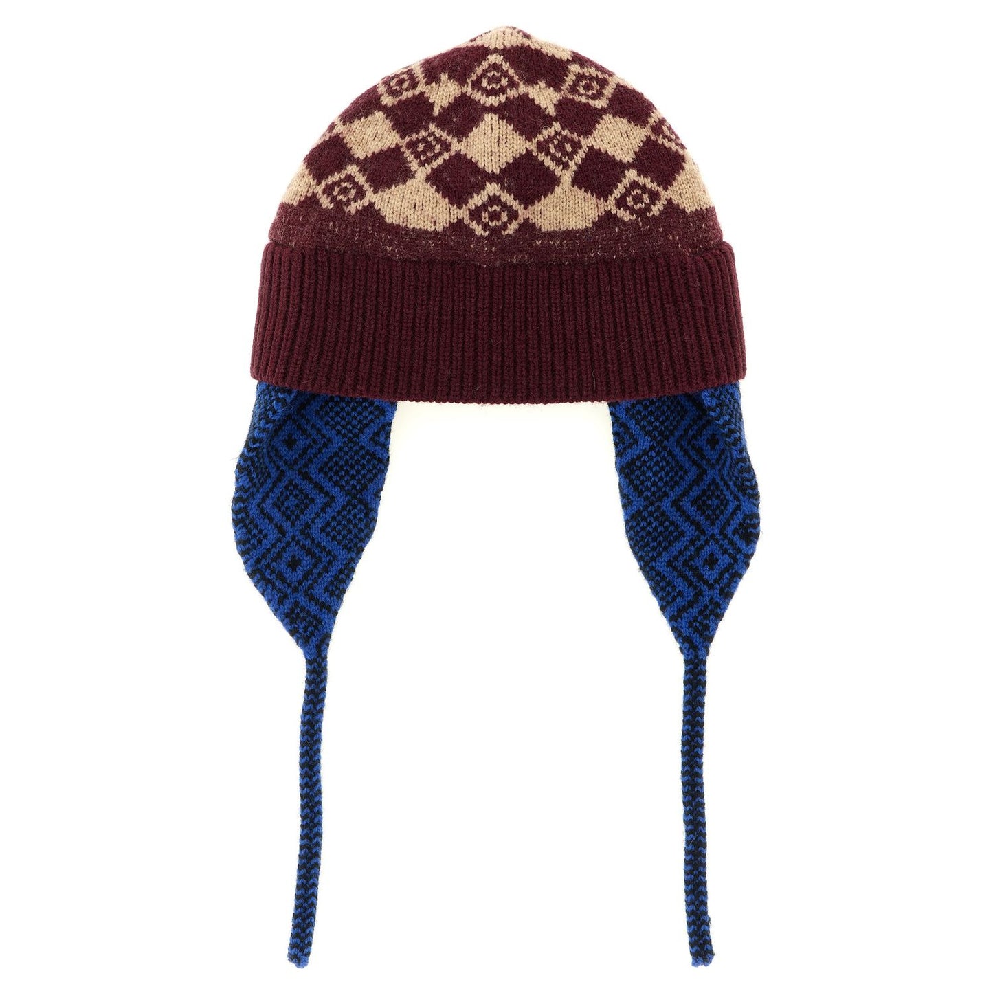 Dries Van Noten Bordeaux Wool Ear Muffs
