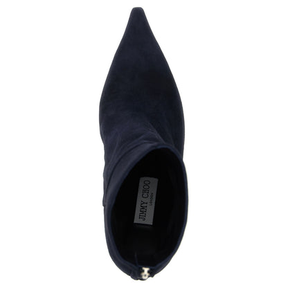Jimmy Choo Blue Leather Ankle Boots