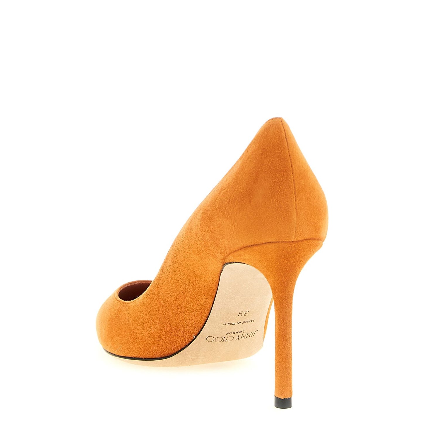 Jimmy Choo Orange Leather High Heel Pumps