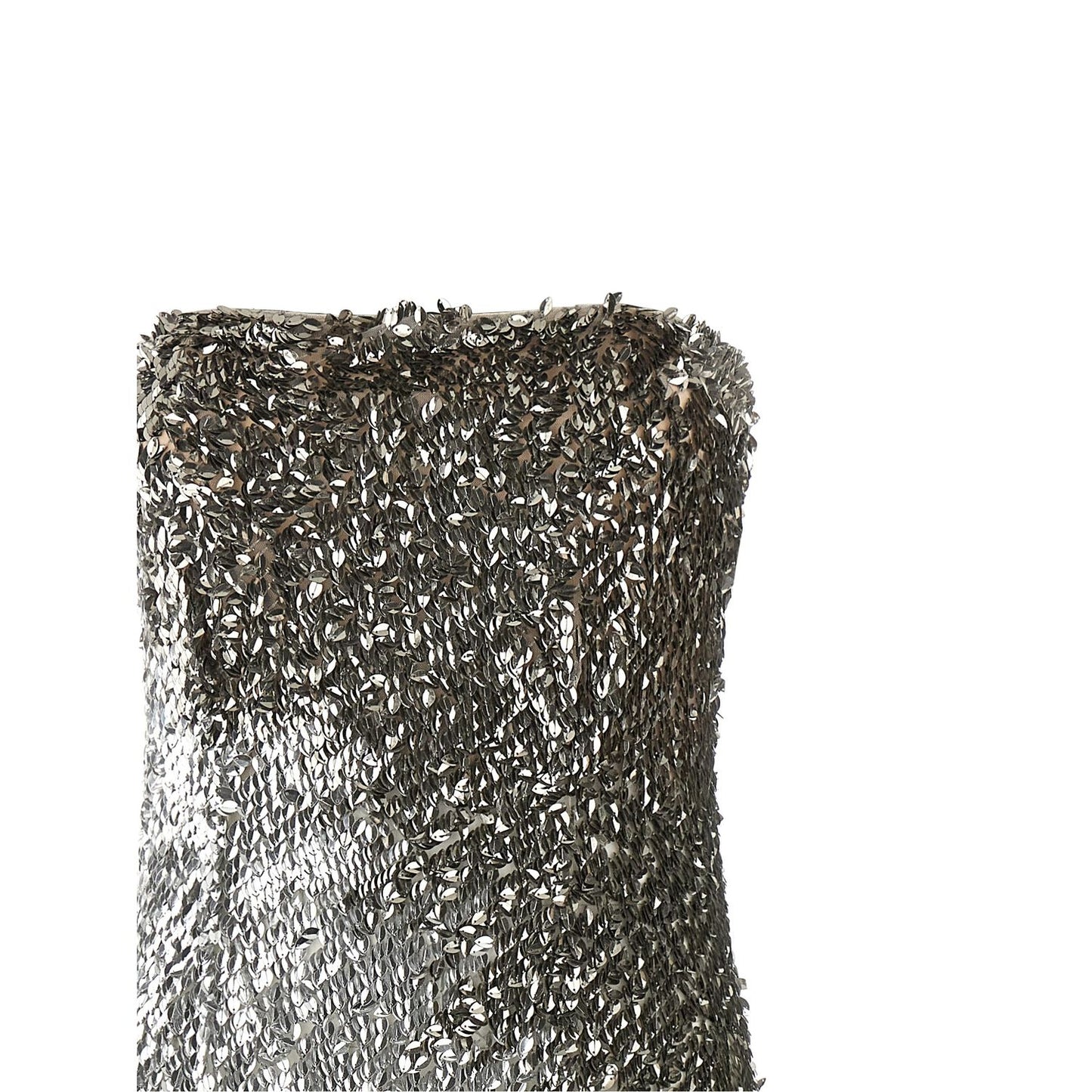 Elisabetta Franchi Silver Polyamide Midi Dress
