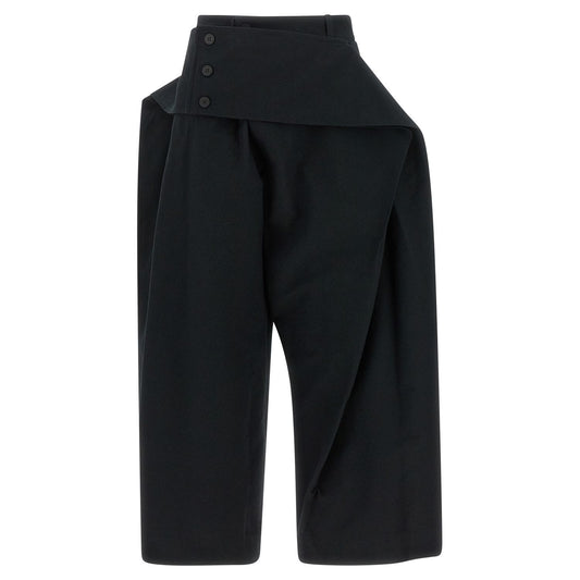 Issey Miyake Black Polyester Casual Pants