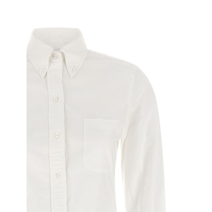 Thom Browne White Cotton Midi Skirt