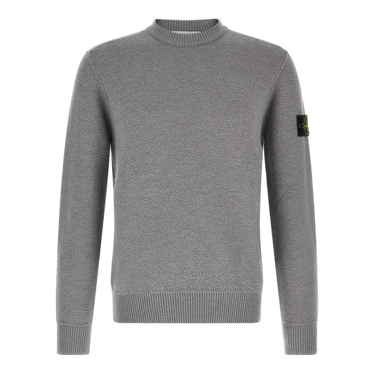 Stone Island Gray Virgin Wool Cardigan