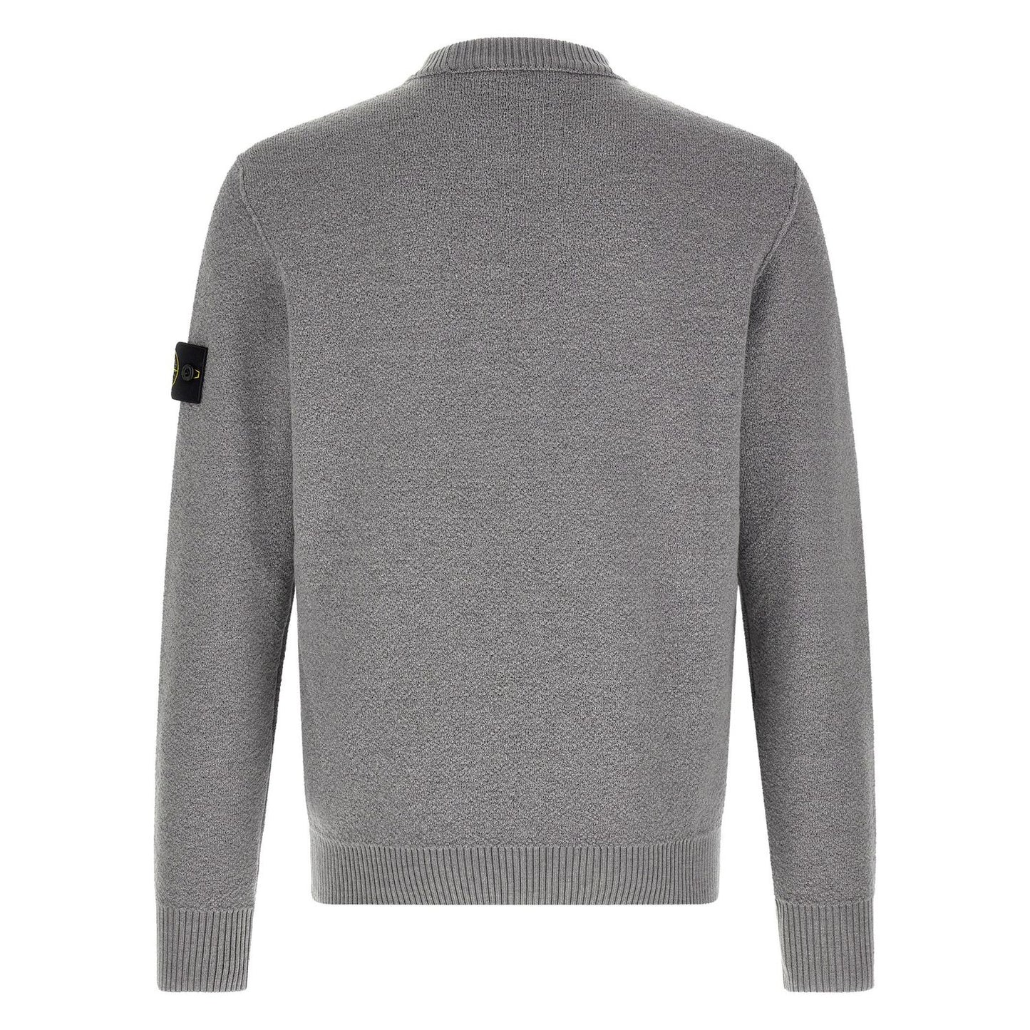 Stone Island Gray Virgin Wool Cardigan