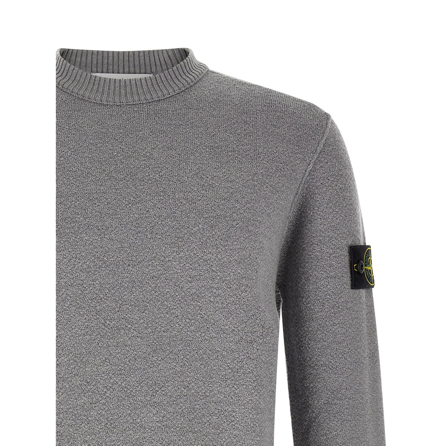 Stone Island Gray Virgin Wool Cardigan