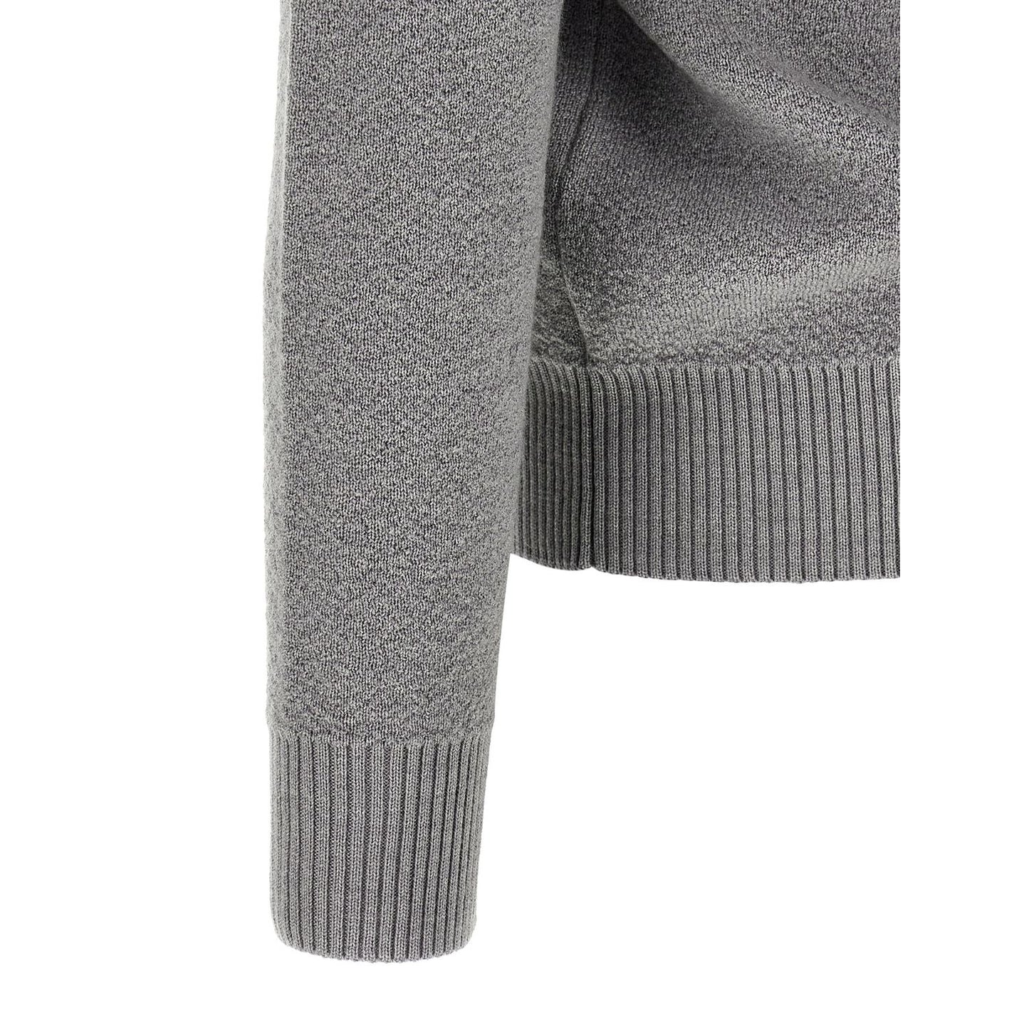 Stone Island Gray Virgin Wool Cardigan