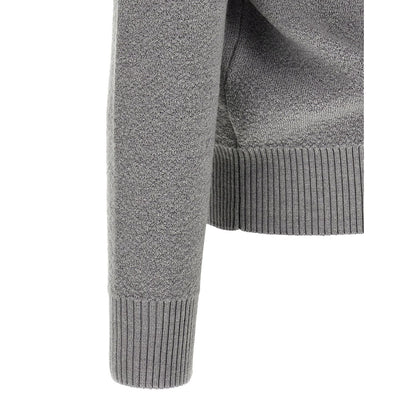 Stone Island Gray Virgin Wool Cardigan