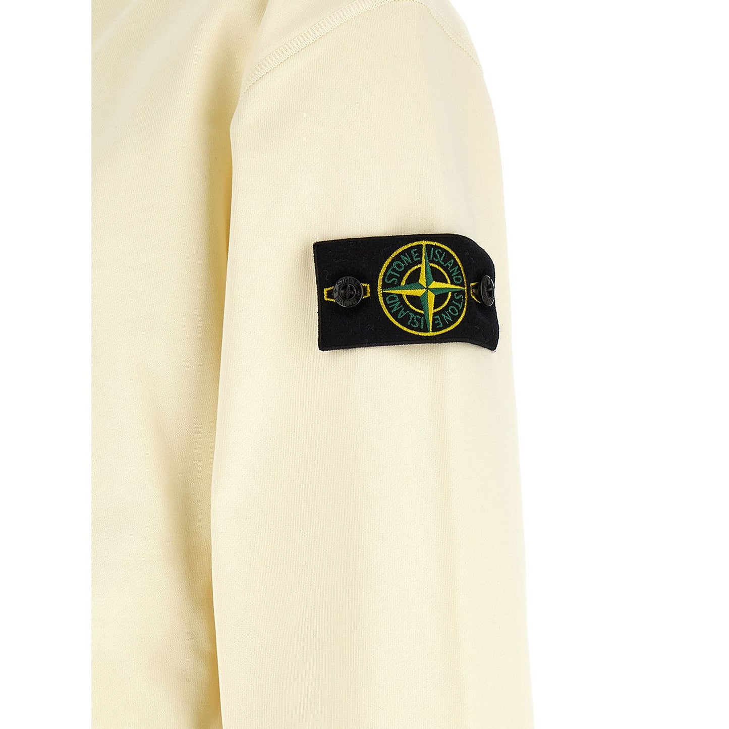 Stone Island White Cotton Sweatshirt