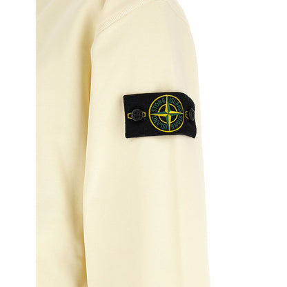 Stone Island White Cotton Sweatshirt
