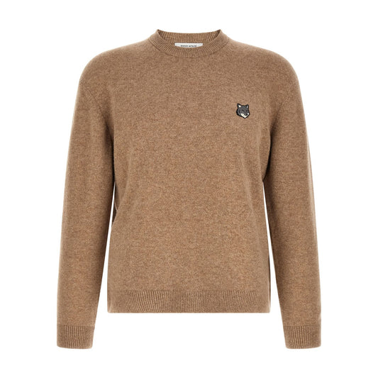Maison Kitsuné Beige Wool Cardigan