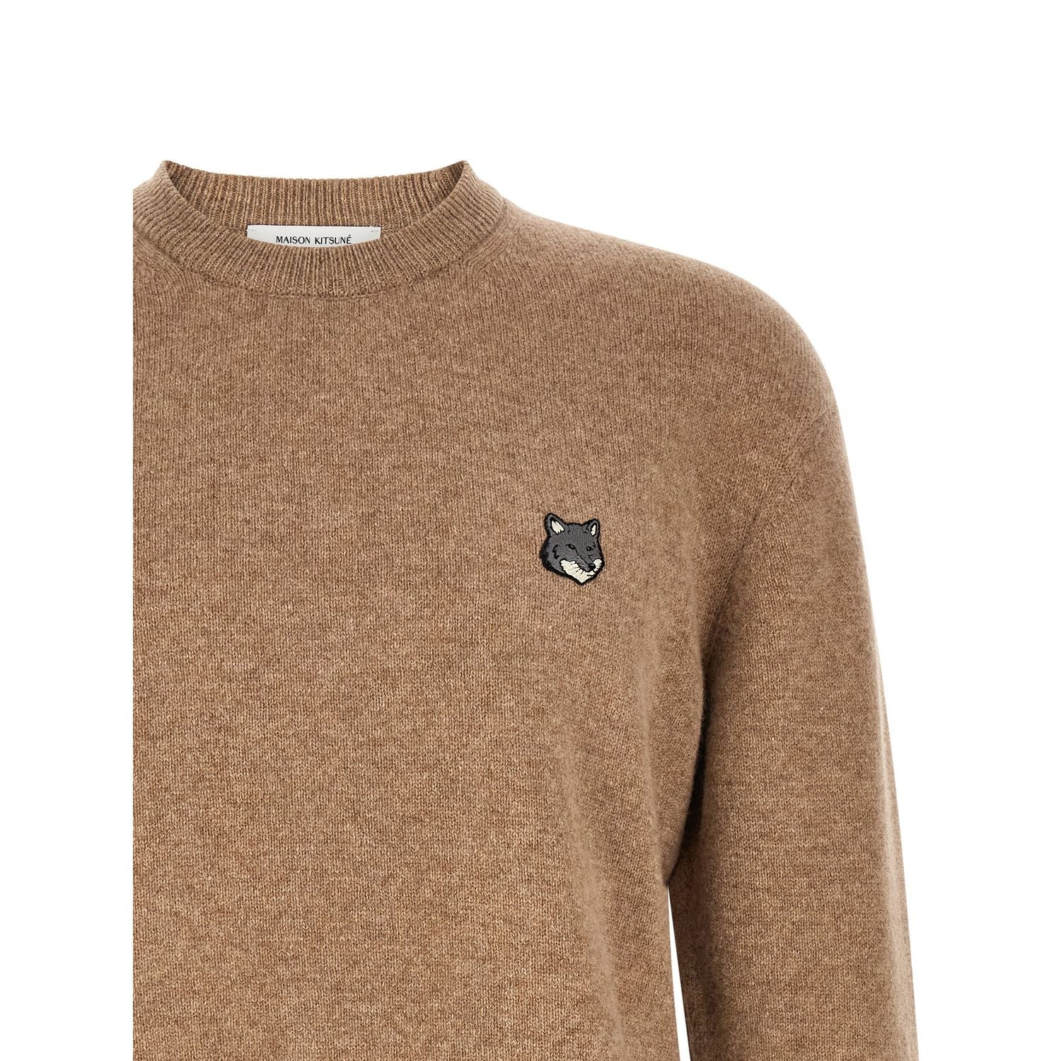 Maison Kitsuné Beige Wool Cardigan
