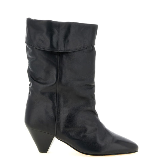 Isabel Marant Black Cowhide Ankle Boots