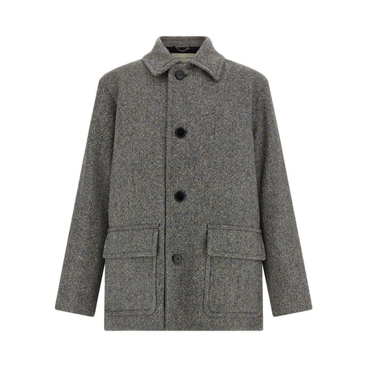 Dries Van Noten Gray Wool Coat
