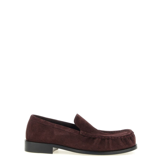 Dries Van Noten Bordeaux Calfskin Slip-On Loafers
