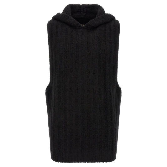 Rick Owens Black Cashmere Sleeveles Sweater