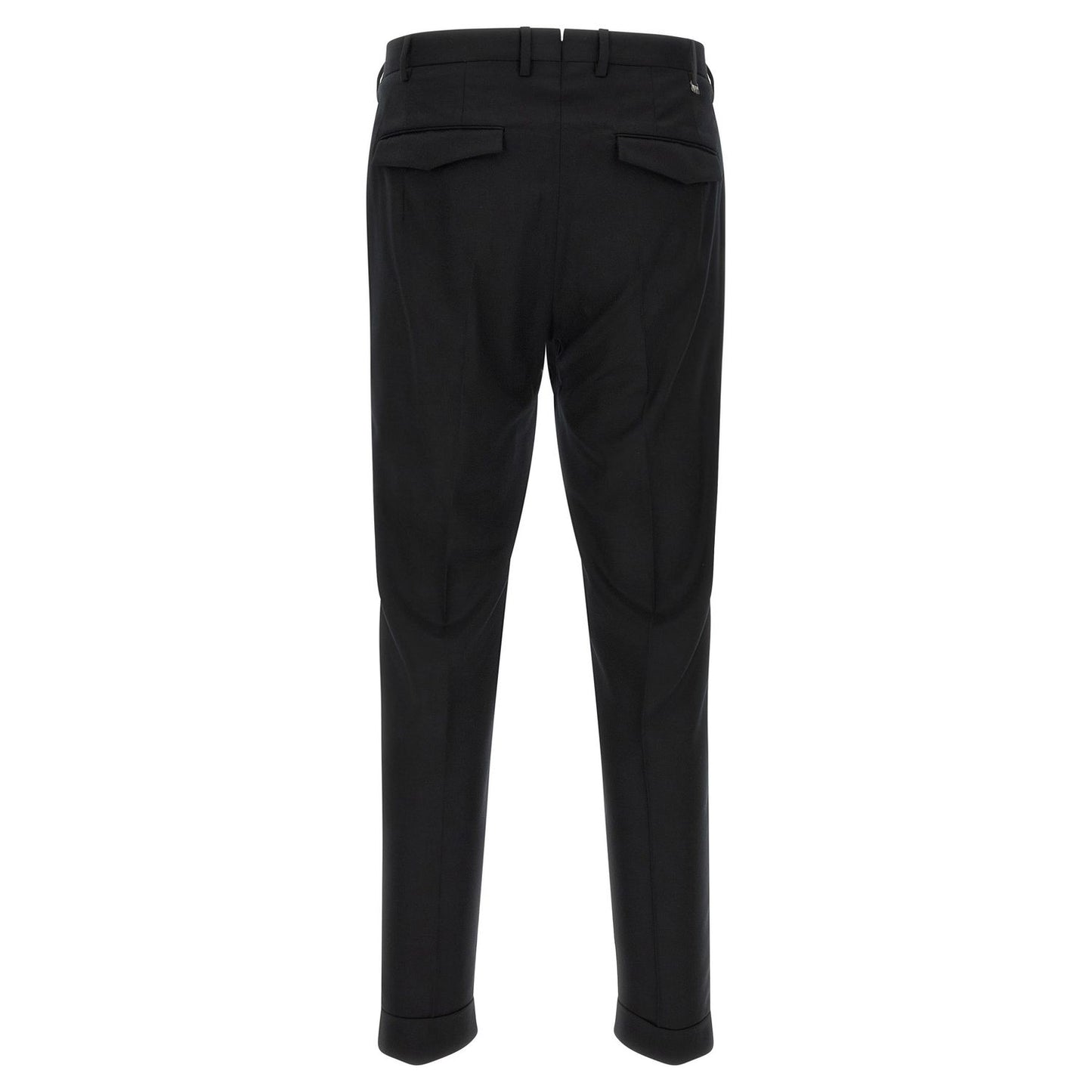 PT Torino Black Virgin Wool Dress Pants