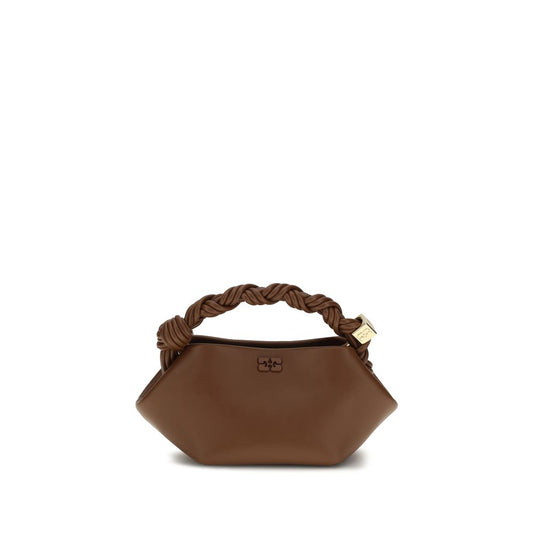 Ganni Brown Recycled Leather Shoulder Bag