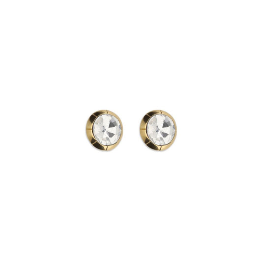 Alessandra Rich Gold Glass Earrings