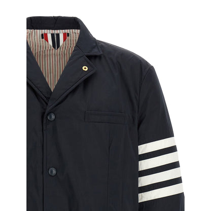 Thom Browne Blue Polyester Biker Jacket