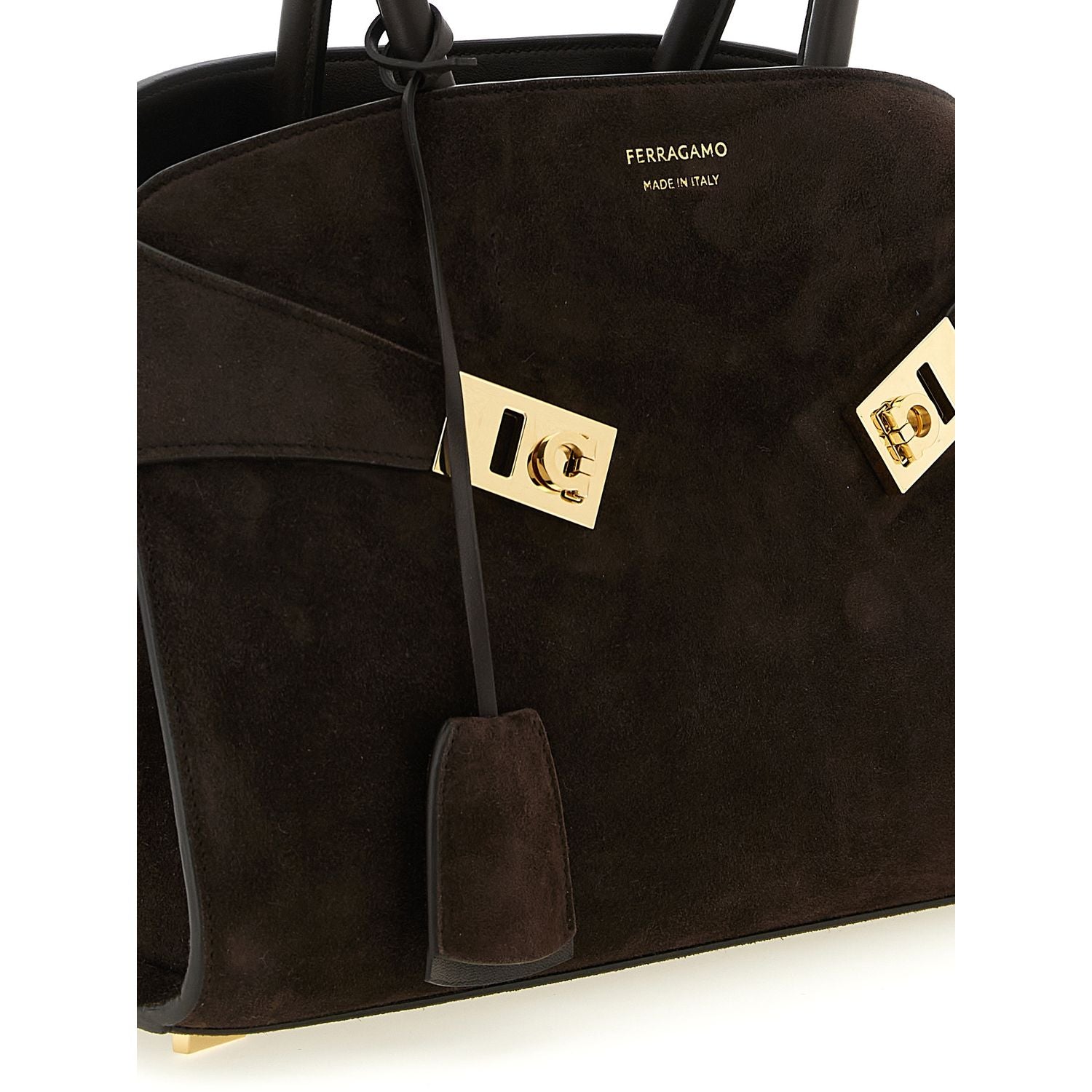 Ferragamo Brown Goatskin Handbag