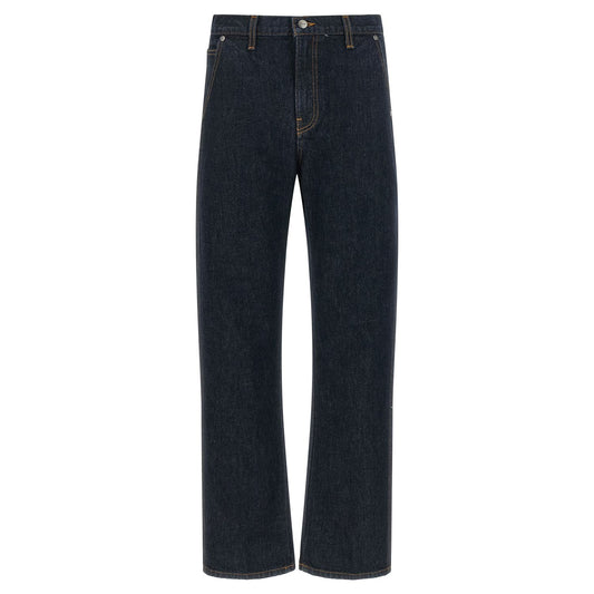 Khaite Blue Cotton Straight-Leg Jeans