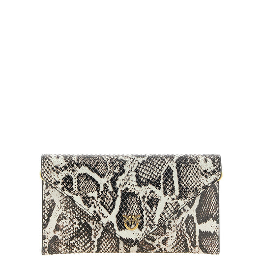 PINKO Beige Calfskin Clutch Bag