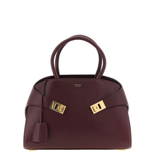 Ferragamo Bordeaux Calfskin Handbag