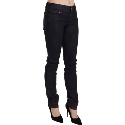 Just Cavalli Black Cotton Low Waist Skinny Denim Pants Jeans & Pants