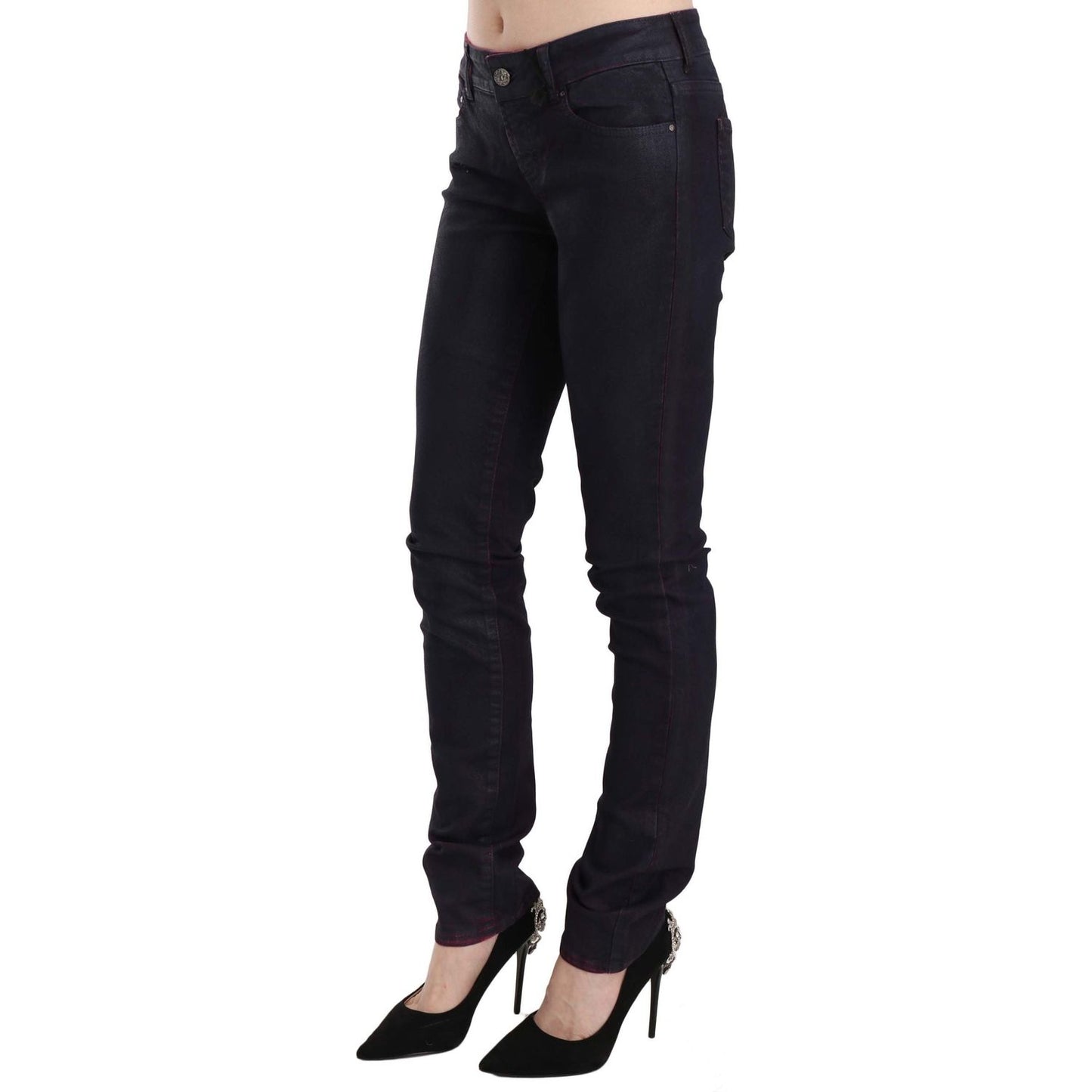 Chic Black Low Waist Skinny Denim