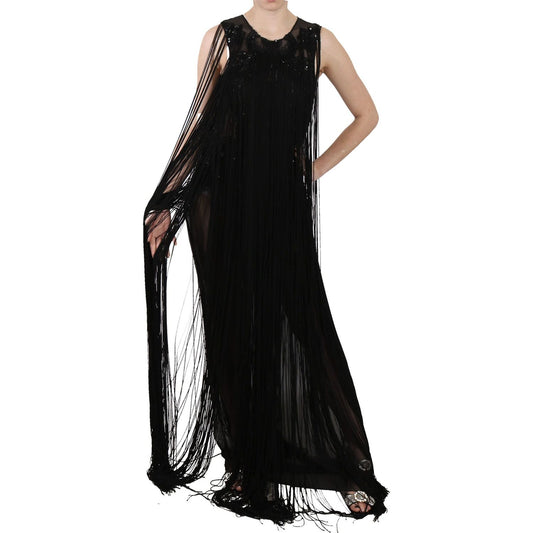 Sheer Sequined Maxi Elegance Dress