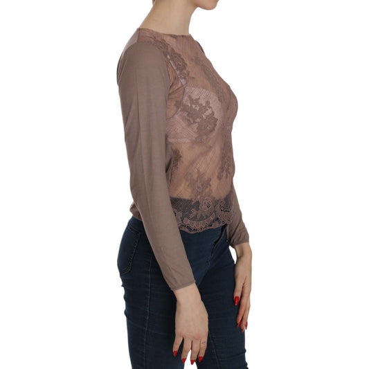 Boat Neck Cotton Lace Blouse