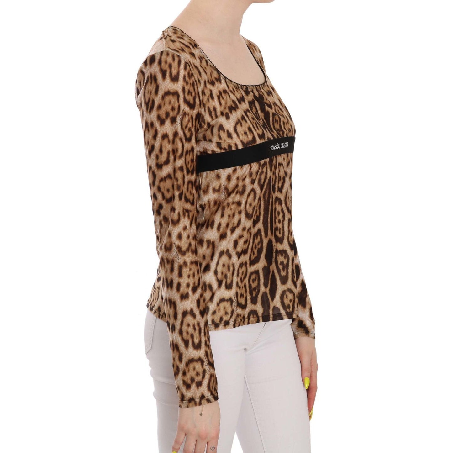 Elegant Leopard Long Sleeve Top