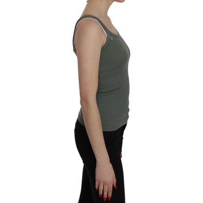 PINK MEMORIES Green Spaghetti Strap Slim Fit Casual Tank Top Blouse PINK MEMORIES