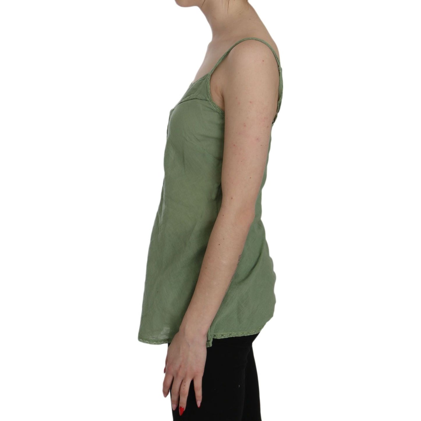 Emerald Silk Spaghetti Strap Tank Top