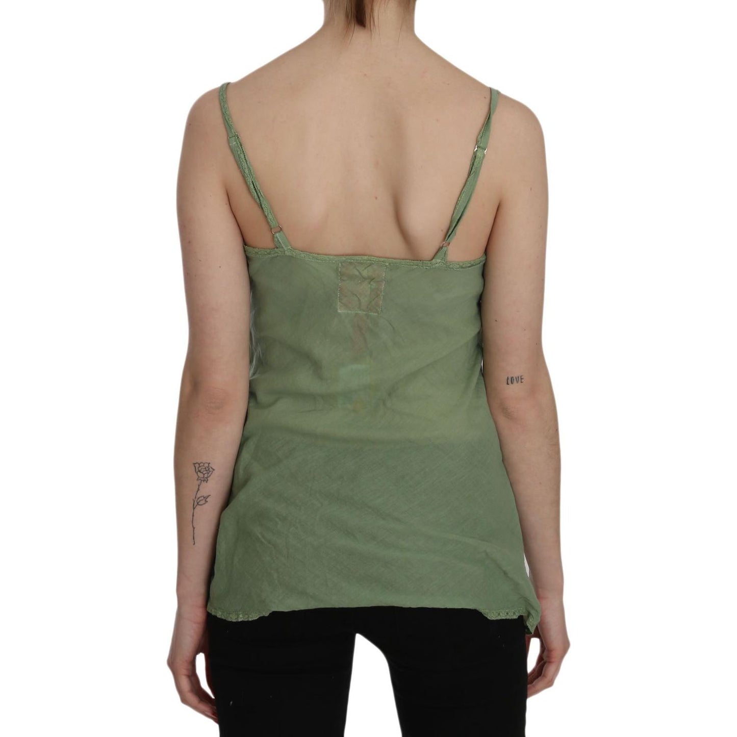 Emerald Silk Spaghetti Strap Tank Top