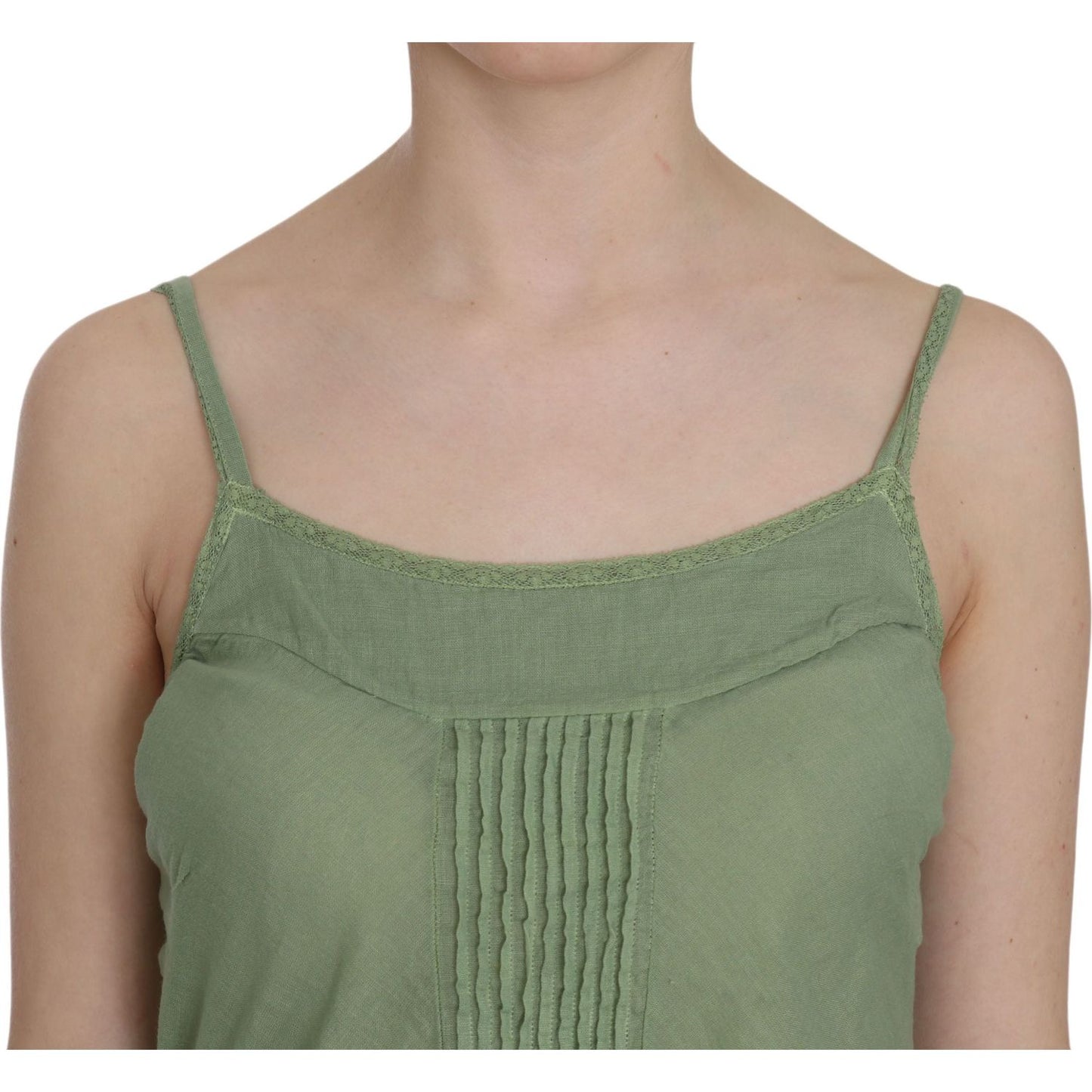 Emerald Silk Spaghetti Strap Tank Top