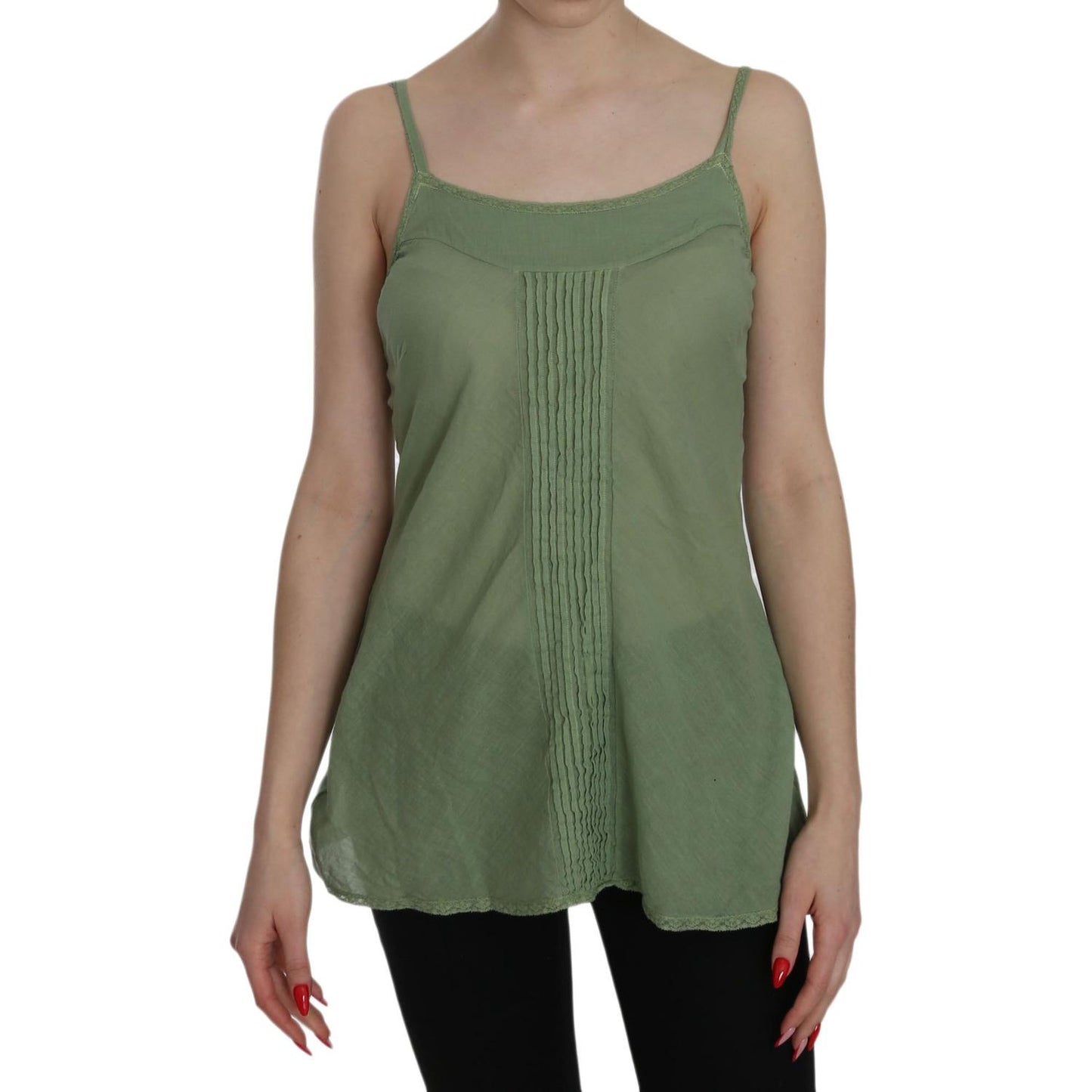 Emerald Silk Spaghetti Strap Tank Top