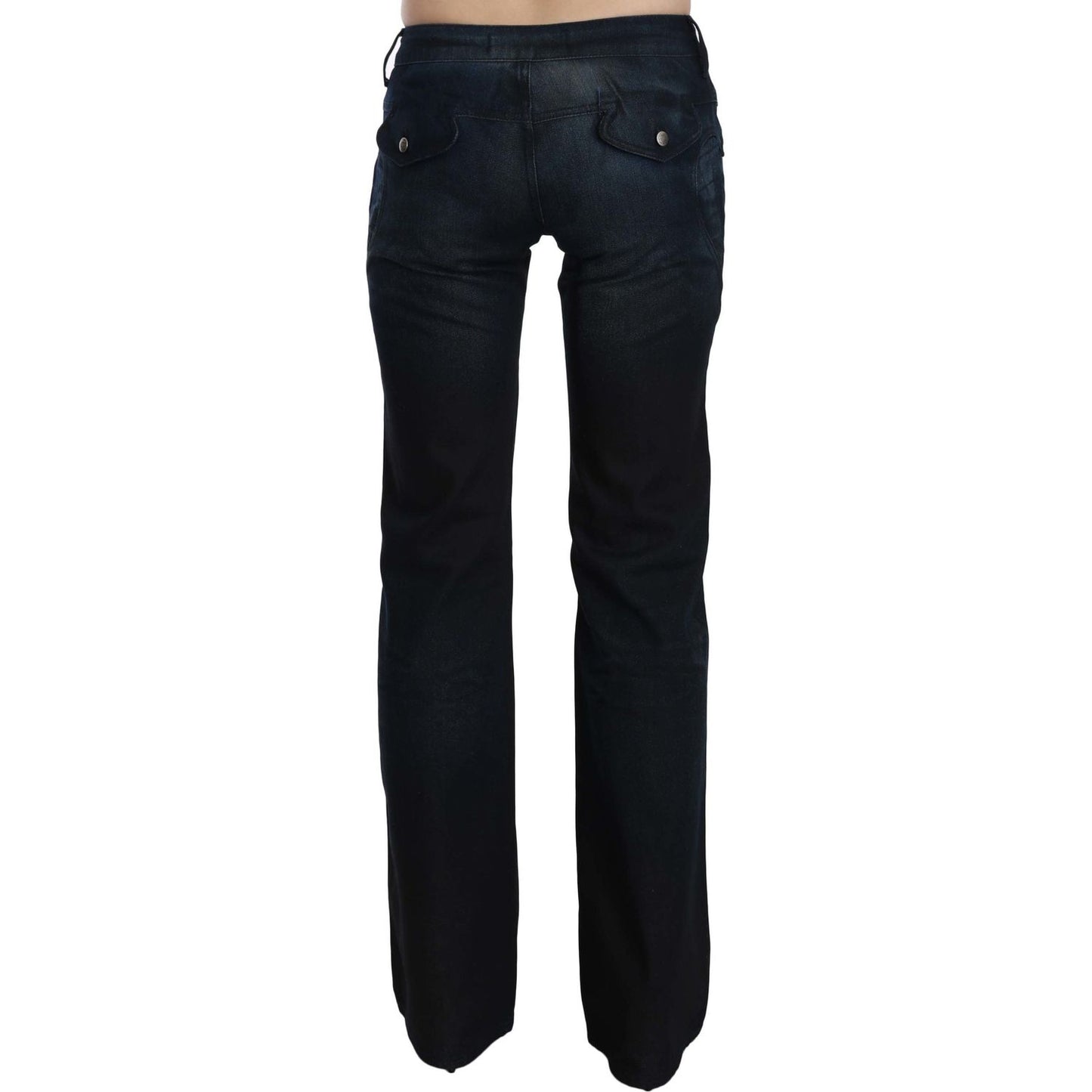 Chic Mid Waist Straight Denim Pants