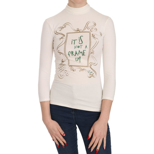 Elegant White Long Sleeve Crew Neck Top