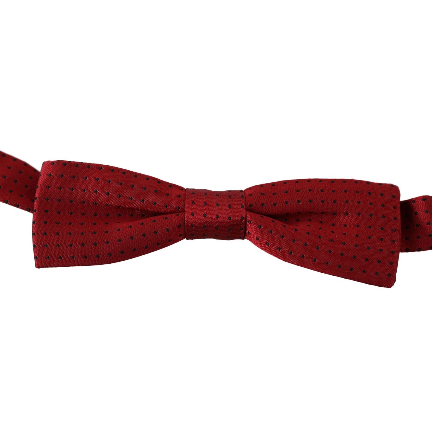 Dolce & Gabbana Red Dotted Silk Adjustable Neck Papillon Bow Tie