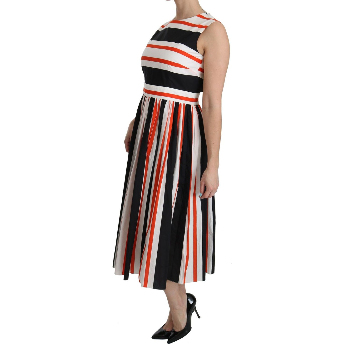 A-Line Pleated Midi Fashion Dress