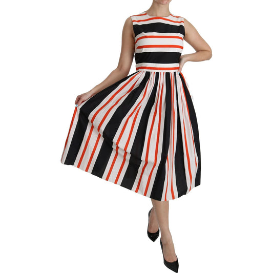 A-Line Pleated Midi Fashion Dress