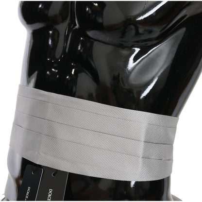 Dolce & Gabbana Gray Men Waist Belt 100% Silk Cummerbund