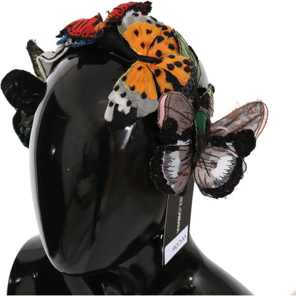 Dolce & Gabbana Tiara Floral Butterfly Sequin Diadem Headband Diadem